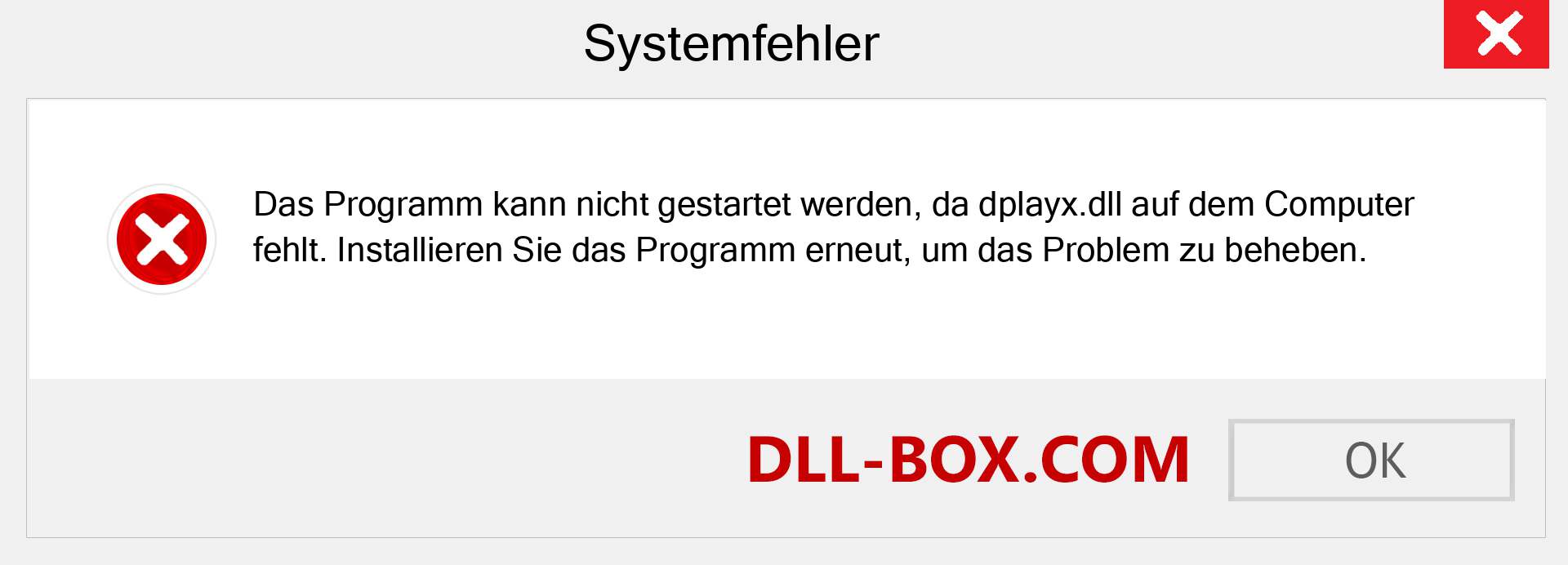 dplayx.dll-Datei fehlt?. Download für Windows 7, 8, 10 - Fix dplayx dll Missing Error unter Windows, Fotos, Bildern